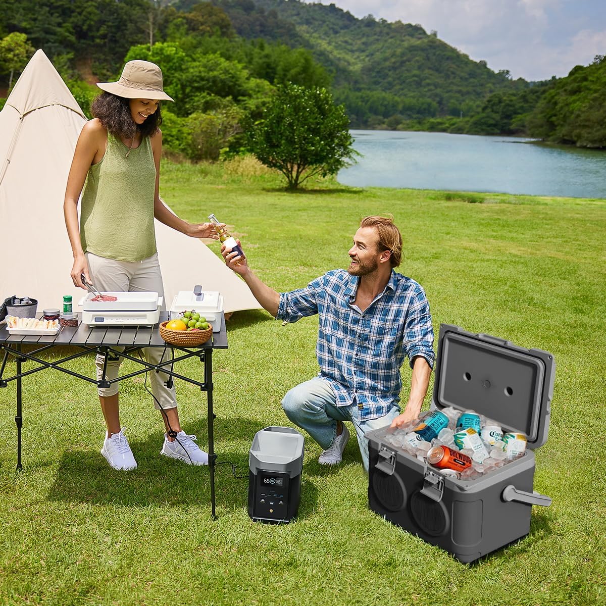 Outdoor Cooler with Bluetooth Speaker