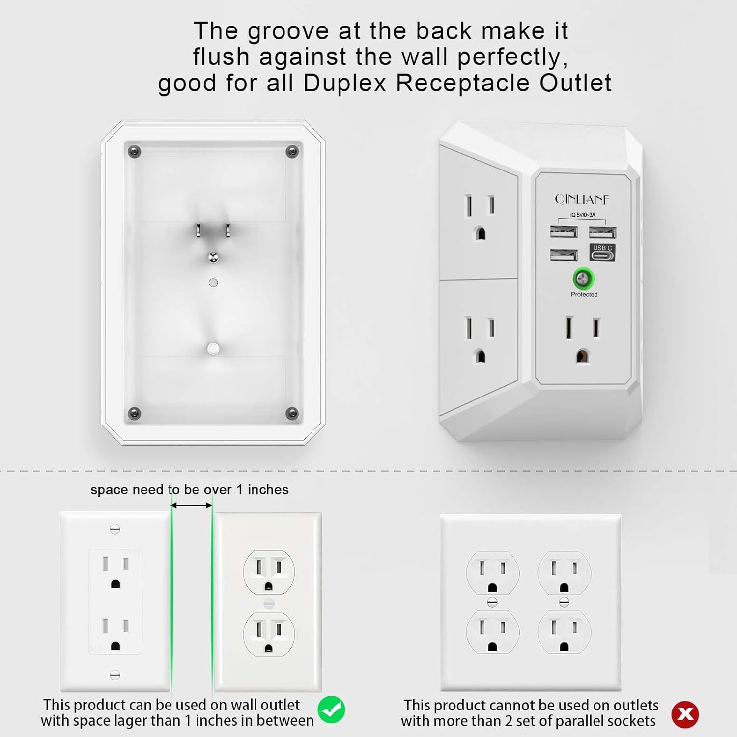 PowerBridge Wall Outlet Extender Hub
