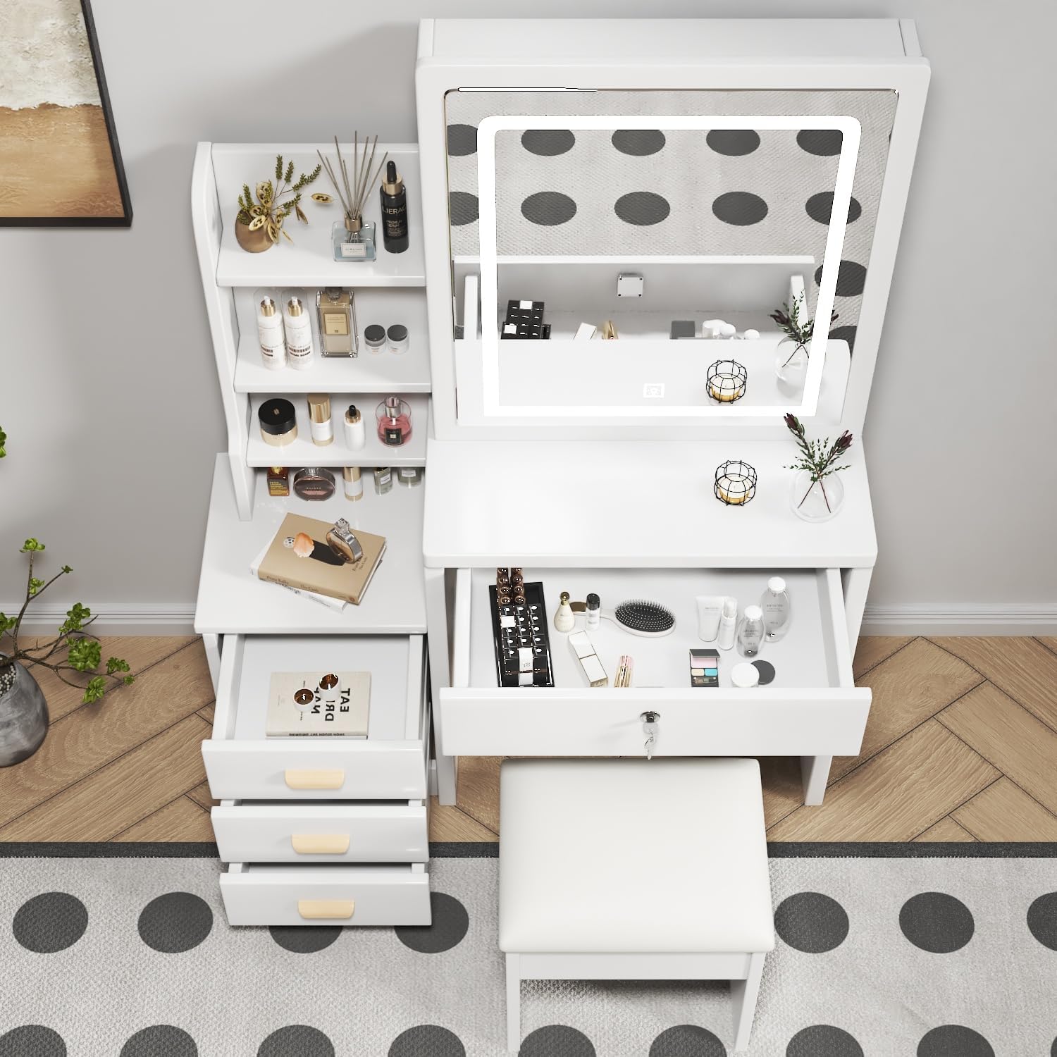 Glow Vanity Makeup Desk Set